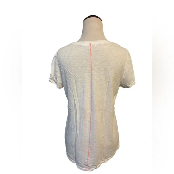 Sundry White Tee with Red Back Stitch - Picture 4 of 6